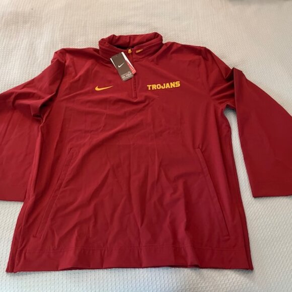 NWT Nike USC Trojans California College Football Pullover Jacket Dri Fit $90 XL - Picture 1 of 14